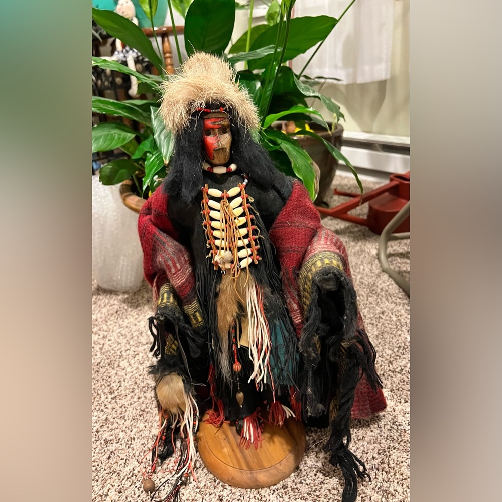 Alex West Design Deer Stalker Signed Numbered Native American Doll Sculpture